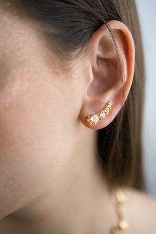 Glow Zirconia Cascade Earrings