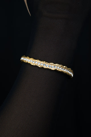 Emission Zirconia Engraved Cuff