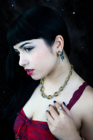 Chroma Lux Duo Chain Collar Necklace