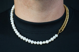 Orbit Pearl Chain Necklace - Men