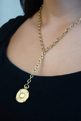 Solara Lariat Pendant Necklace