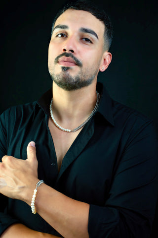 Orbit Pearl Chain Necklace - Men