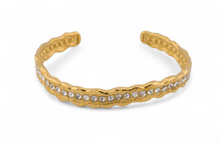 Emission Zirconia Engraved Cuff