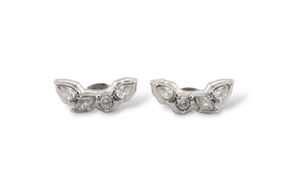 stainless steel small stud earrings with zirconias